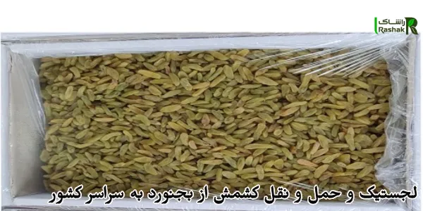 لجستیک و حمل و نقل کشمش از بجنورد به سراسر کشور