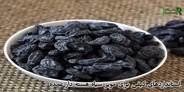 استانداردهای کیفی و گواهینامه های لازم برای مویز سیاه هسته دار عمده