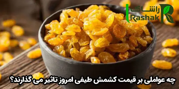 چه عواملی بر قیمت کشمش طیفی امروز تاثیر می گذارند؟ چه عواملی بر قیمت کشمش طیفی امروز تاثیر می گذارند؟